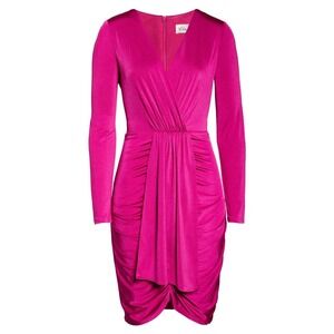 NWT Eliza J Deep V Long Sleeve Cocktail Dress Size 6